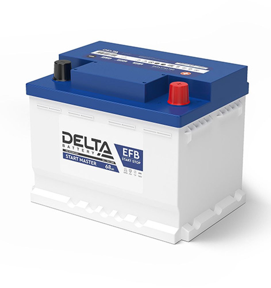 Аккумулятор Delta START MASTER EFB 1268 (12V, 68Ah) Аккумулятор Delta START MASTER EFB 1268 (12V, 68Ah)