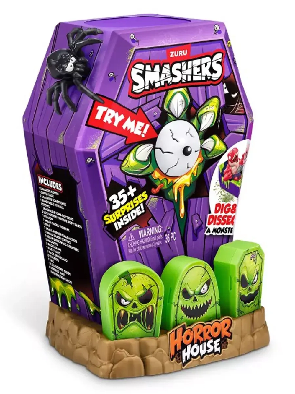 Игрушка сюрприз Зуру Smashers Horror House черный