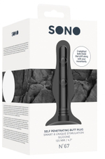 Черная анальная пробка Self Penetrating Butt Plug № 67 - 12,7 см. (Цвет: черный)