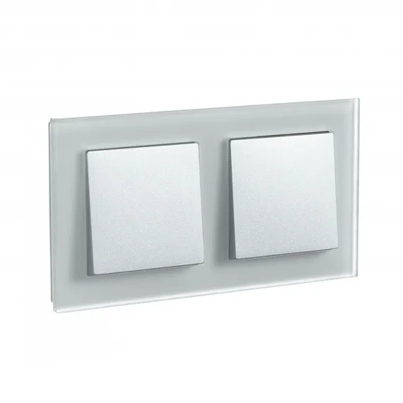 Рамка стеклянная на 2 поста Systeme Electric AtlasDesign Nature Белый ATN330102