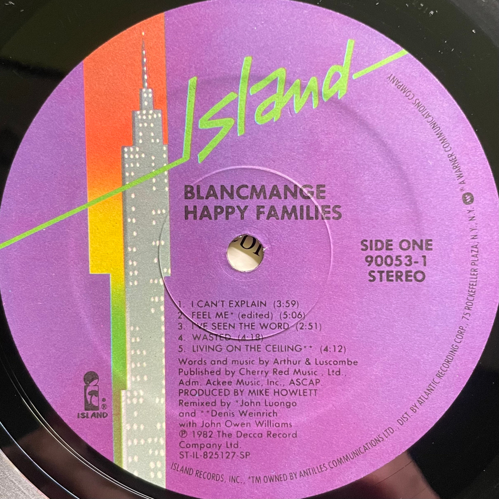 Blancmange ‎– Happy Families (США 1982г.)