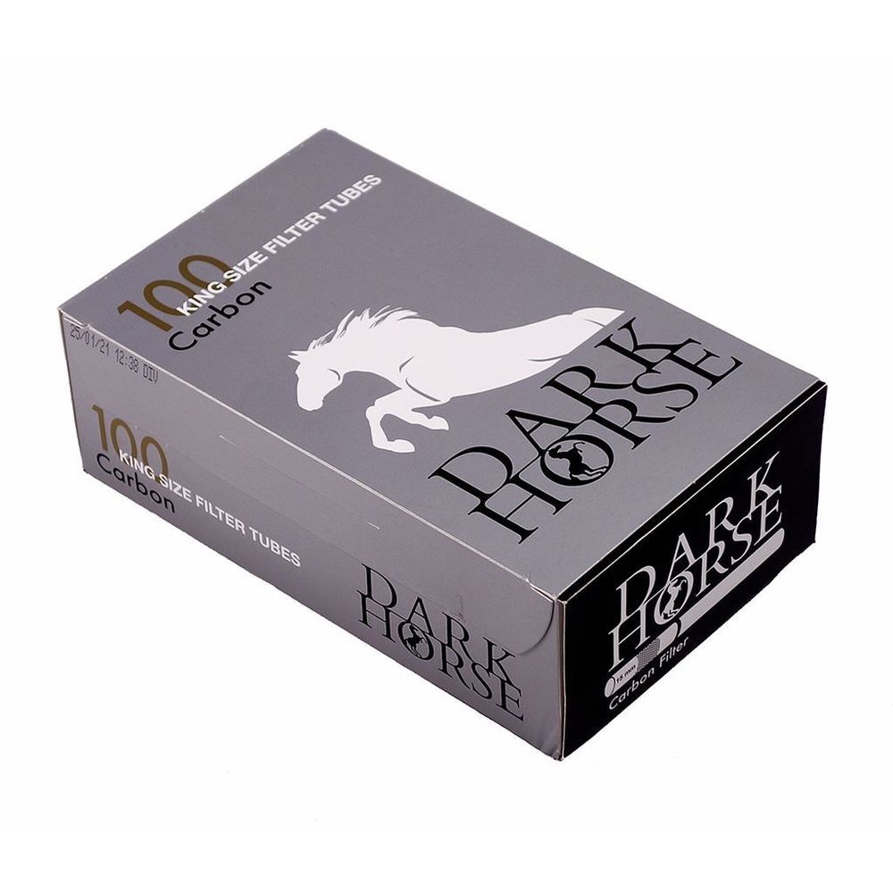 Гильзы сигаретные Dark Horse Carbon Dual с ацетатным фильтром 100шт