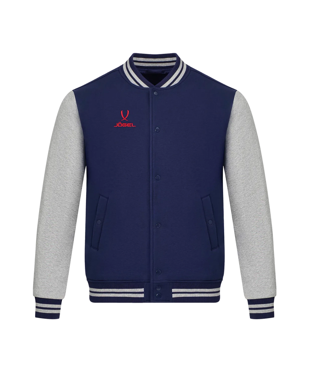 Бомбер ESSENTIAL Fleece Bomber, темно-синий/серый меланж