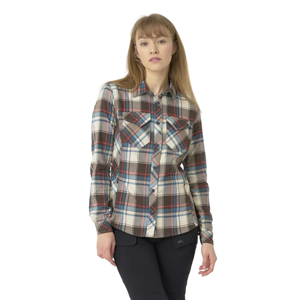 Рубашка женская Helikon-Tex Marigold Shirt True Grey Checkered (L/Regular, True Grey Checkered)