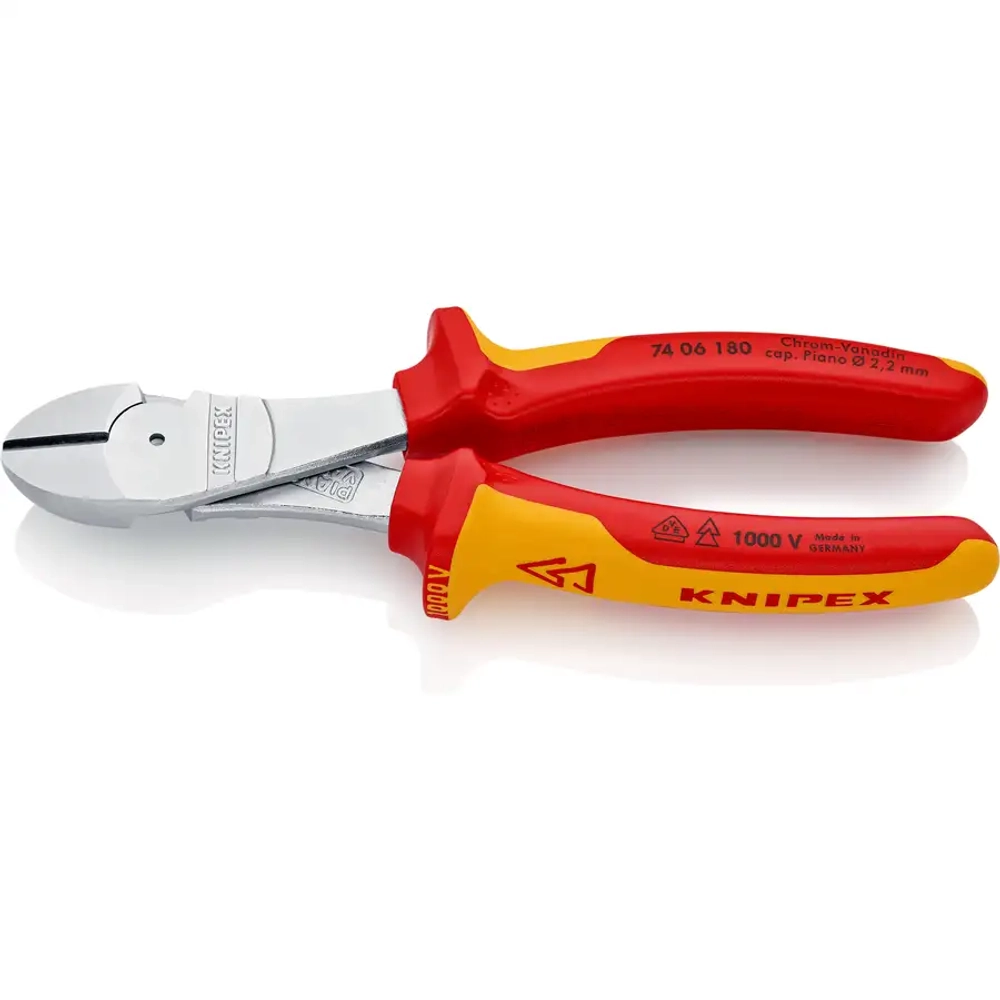 Кусачки боковые особой мощности хромированные 180 мм Knipex 74 06 180 SB