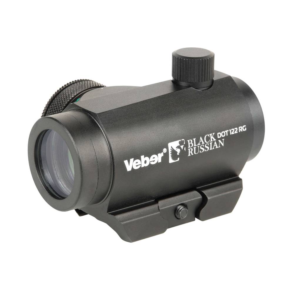 Прицел коллиматорный Veber Black Russian DOT 122 RG (закрытый, 4 МОА, объектив 22мм, метка точка красная/зеленая, вивер)
