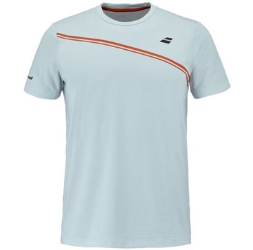 Футболка для мальчика теннисная Babolat Play Crew Neck - illusion blue