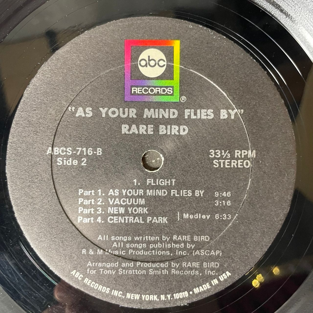 Винтажная виниловая пластинка LP Rare Bird As Your Mind Flies By (США 1970)