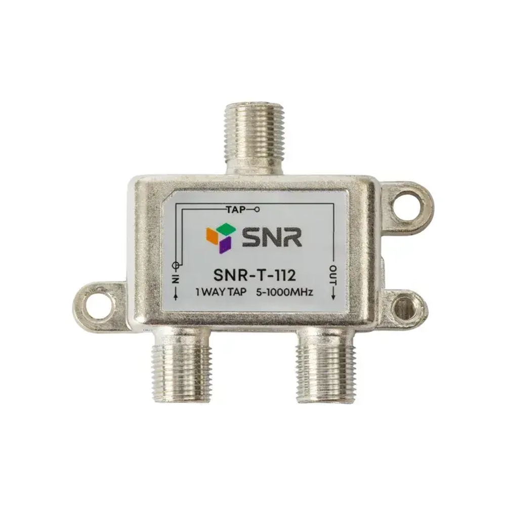 Ответвитель абонентский SNR-T-112 на 1 отвод, вносимое затухание IN-TAP 12dB.