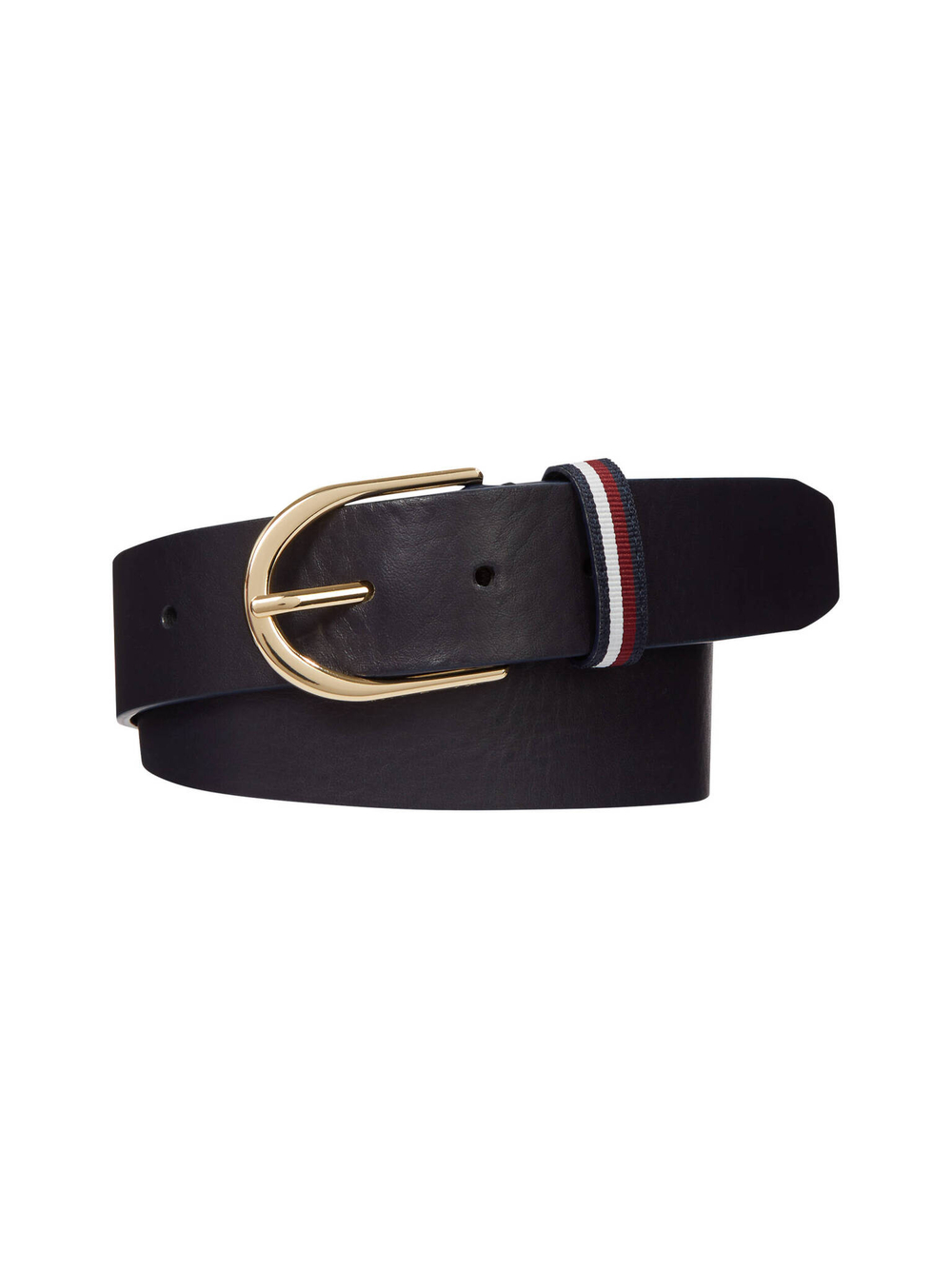 Кожаный ремень Tommy Hilfiger - черный(AW0AW16596)