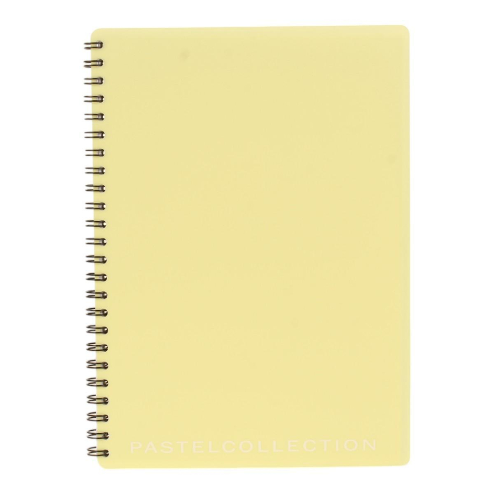 Тетрадь А5 80 л. клетка "Pastel Collection Yellow" с пласт.обложкой,на гребне (ПОЛИНОМ)