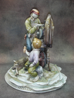 Статуэтка. Фарфор. Точильщик ножей. Capodimonte. Италия