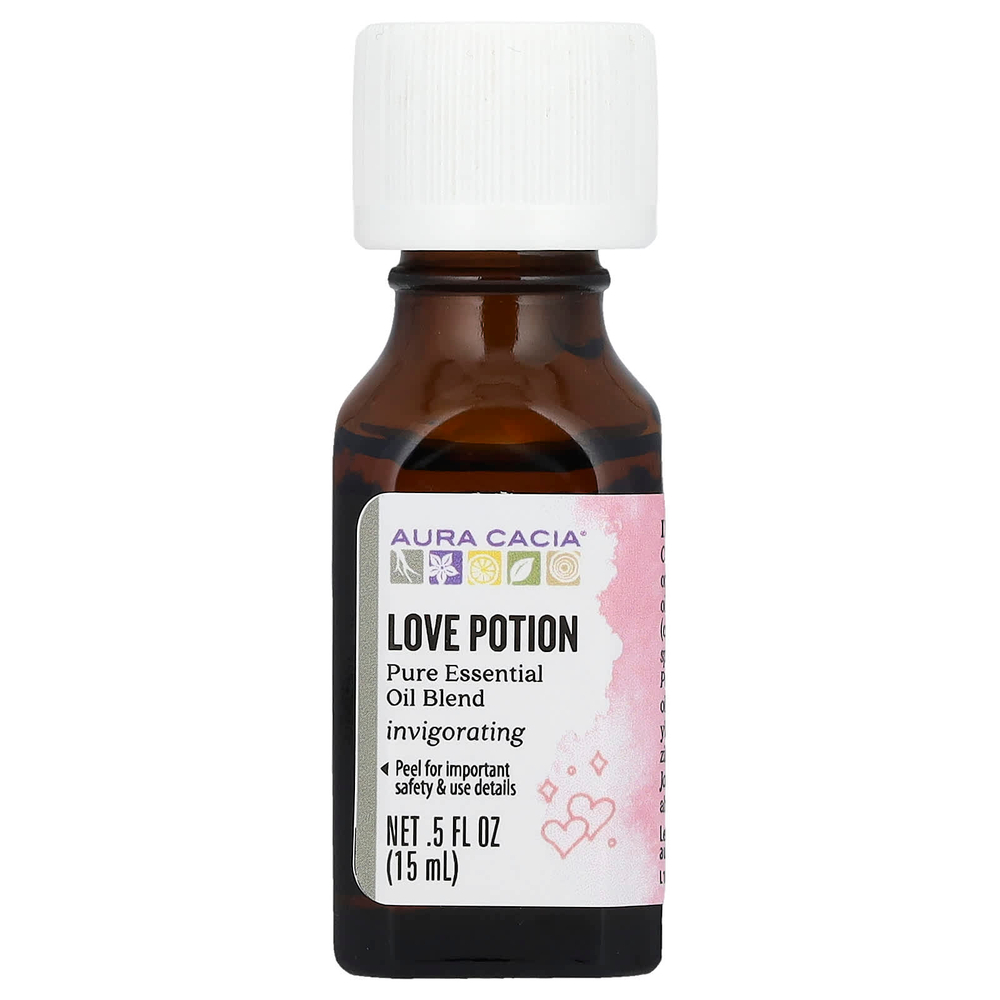 Aura Cacia, чистое эфирное масло, «Любовное зелье», 15 мл (0,5 жидк. унции)