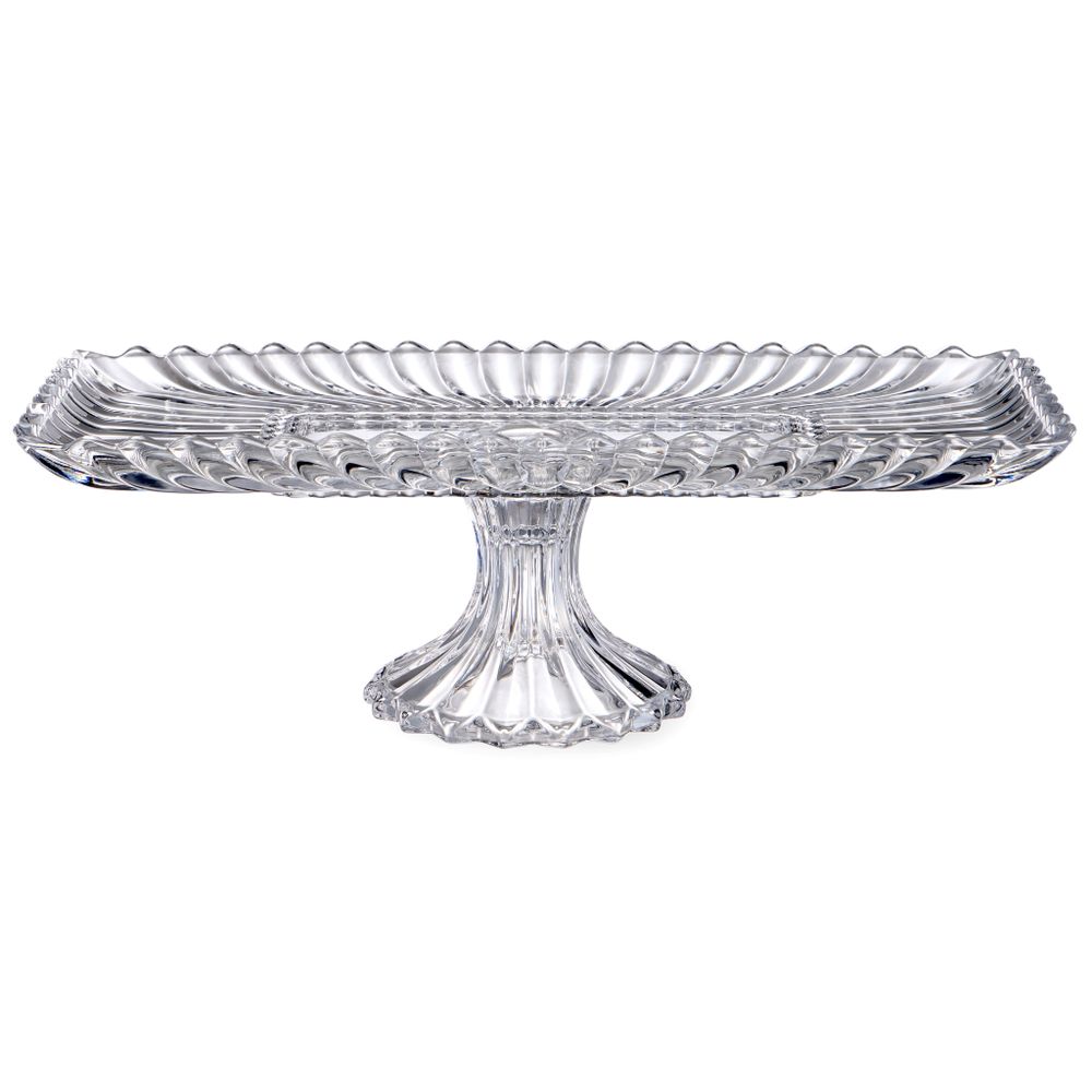 БЛЮДО СЕРВИРОВОЧНОЕ НА НОЖКЕ LEFARD "BRILLIANCE" ПРЯМОУГОЛЬНОЕ, 38*17,5*11,5 СМ