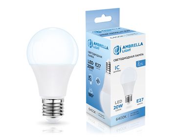 Светодиодная лампа Лон LED A60 20W IC E27 6400K 175-265V 602006 Bulbing Ambrella