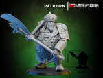 Grand Alliance Destruction Ogor Mawtribes Ogre Kingdoms Ogor Gluttons Воин огр №3 с алебардой миниатюра для dnd, днд, pathfinder, фентези, Настольная игра, НРИ, Варгейм, РПГ