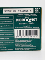 Чай черный Nordqvist Premium Earl Grey со вкусом бергамота и лимона, 20 пакетиков, 35 г (из Финляндии)