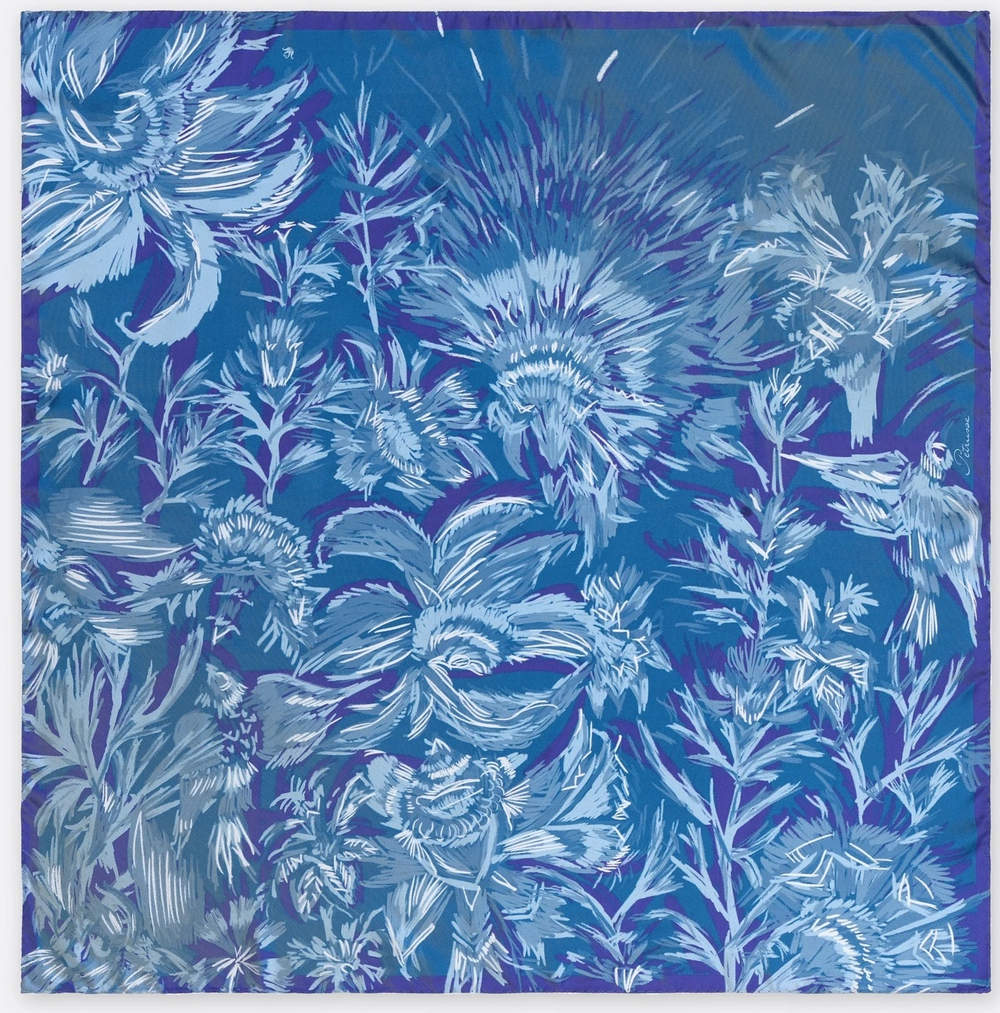 Платок LENA SOIE BLEUПлаток 100% Petrusse 90x90 Синий