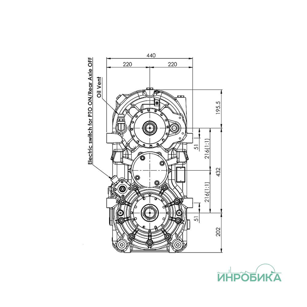 Коробка отбора мощности HTP 3000