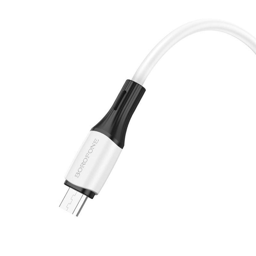 Кабель Borofone BX79 USB-microUSB 2.4A 1м Silicone White