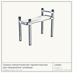 Скамья гимнастическая горизонтальная для поднимания туловища — от 49 000 ₽