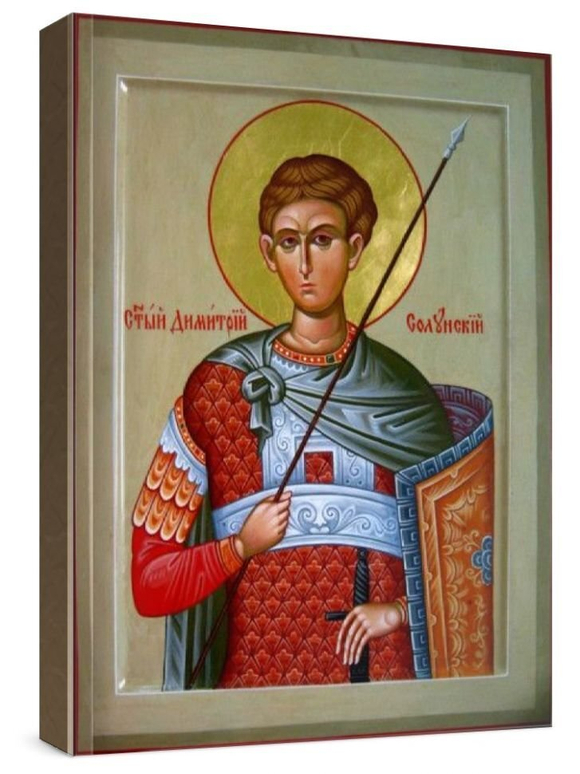 Дмитрий Солунский (рукописная икона)