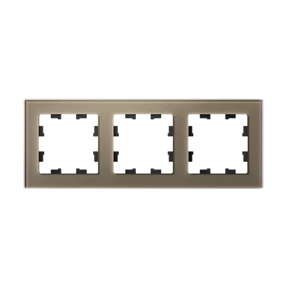 Рамка стеклянная на 3 поста Systeme Electric AtlasDesign Nature Шампань ATN320503