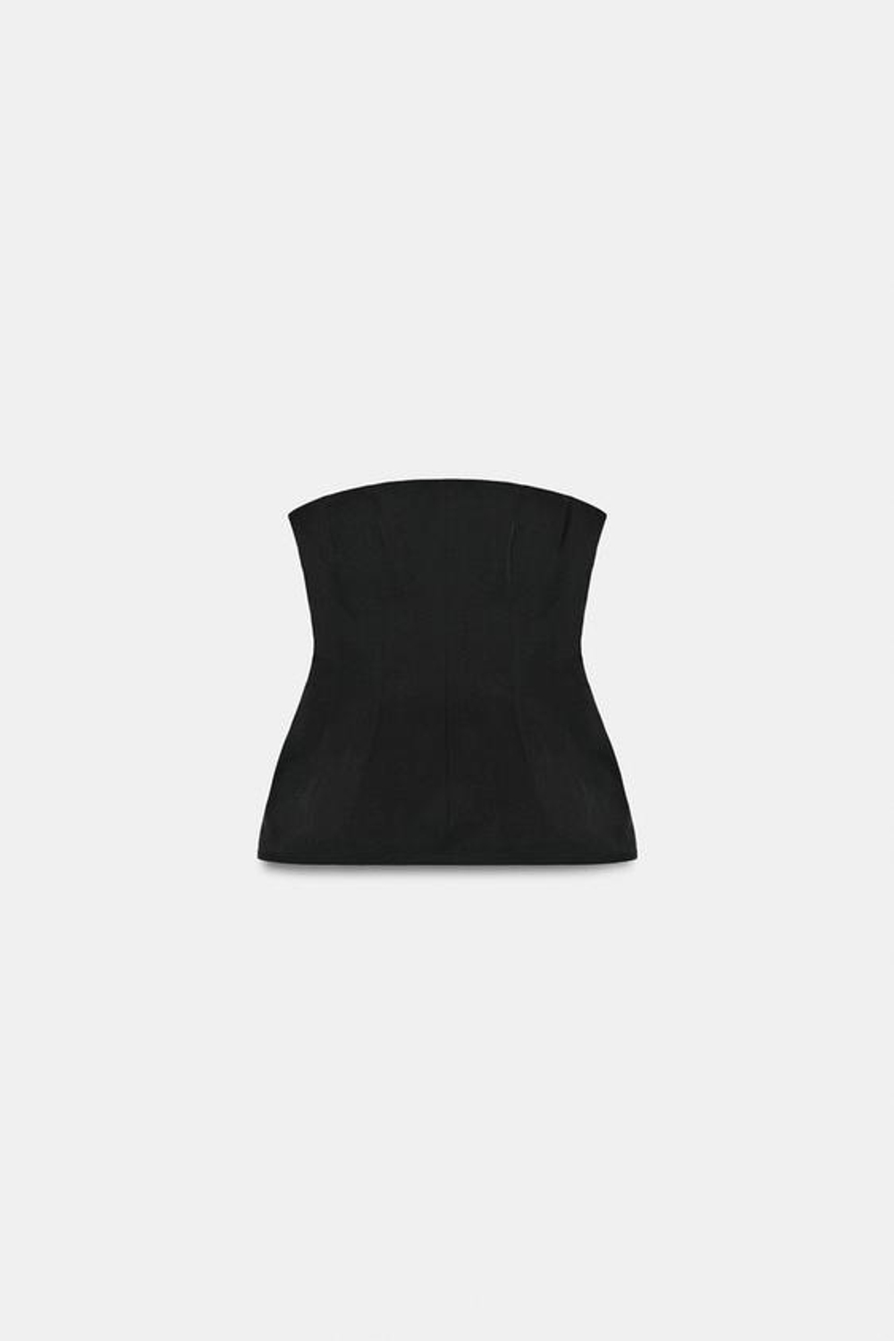 ZARA ТОП БЕЗ БРЕТЕЛЕЙ — ZW COLLECTION, ЧЕРНЫЙ