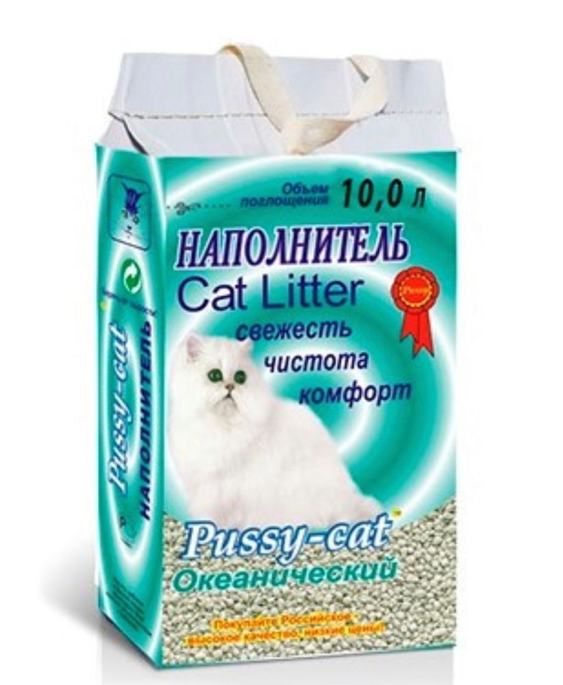 Наполнитель Pussy-Cat Океанический для кошачьих туалетов 10 л Наполнитель Pussy-Cat Океанический для кошачьих туалетов 10 л