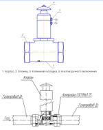 Клапан электромагнитный газовый КЭГ-9720 Ду15 (НО), 40В