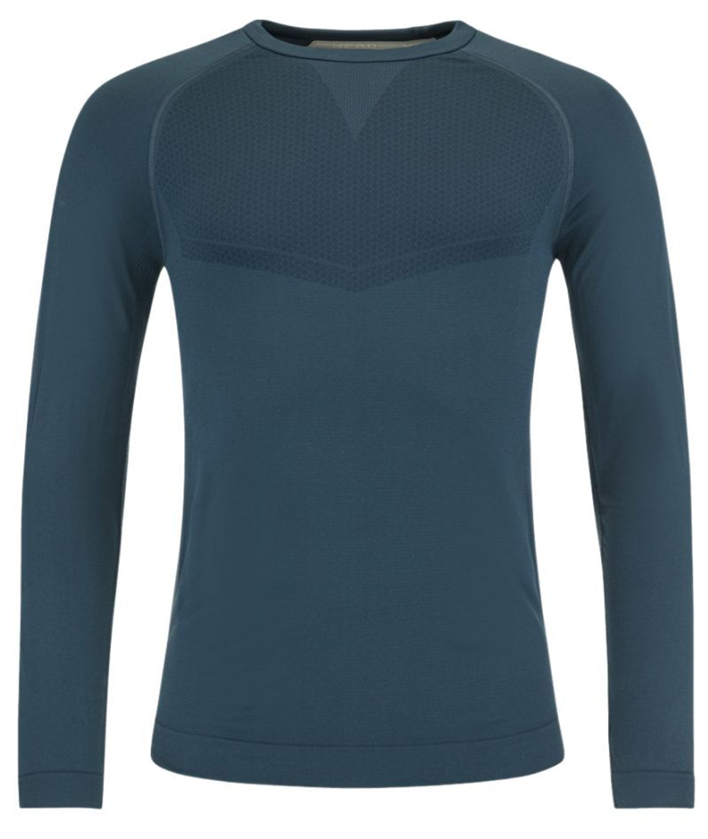 Мужская теннисная футболка теннисная Head Flex Seamless Longsleeve - небесный