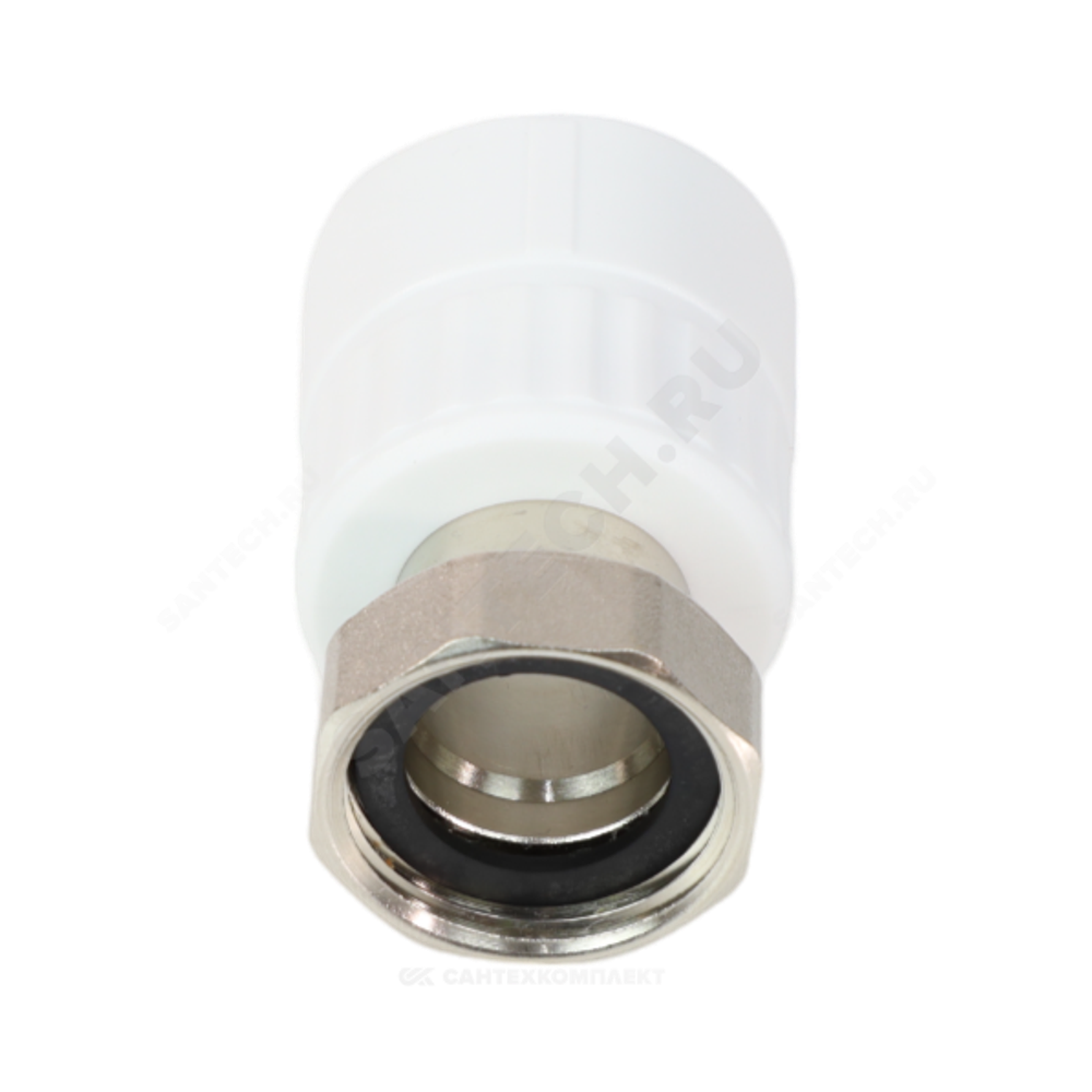 Муфта PP-R комбинированная белая Дн 20х1/2" с накидной гайкой VALFEX 10139020