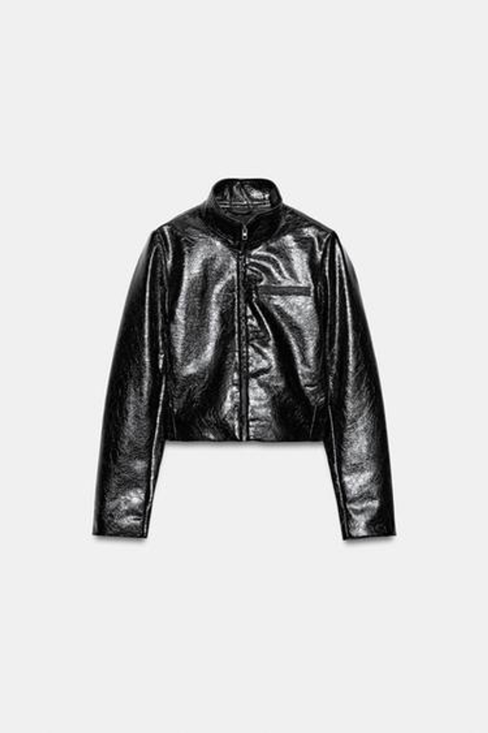 Искусственная кожа, короткая куртка - ZARA