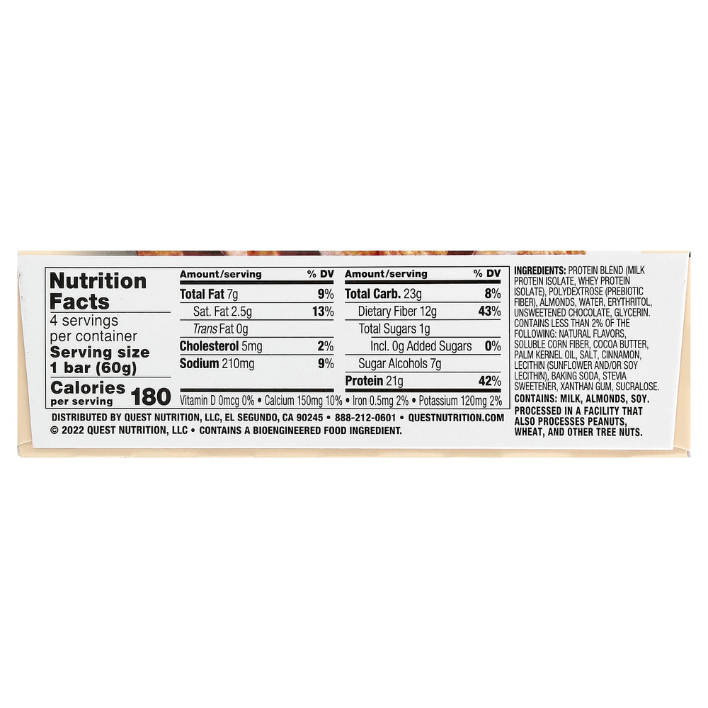 Quest Nutrition, Протеиновый батончик, S'Mores, 4 батончика, 60 г (2,12 унции) каждый
