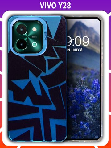 Дизайнерский чехол из пластика для VIVO Y28 4G с усиленной защитой камеры и глянцем