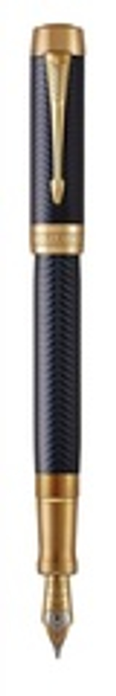 Перьевая ручка Parker Duofold Prestige Centennial, Blue Chevron GT Foutain Pen Medium, перо:M , цвет чернил: black, в подарочной упаковке.