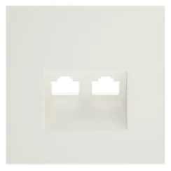Накладка для розетки компьютерной двойной RJ45+RJ45 Voltum S70 Хлопок VLS001413