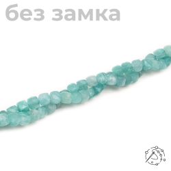 Нить из бусин Амазонит, 5 мм, куб с огранкой
