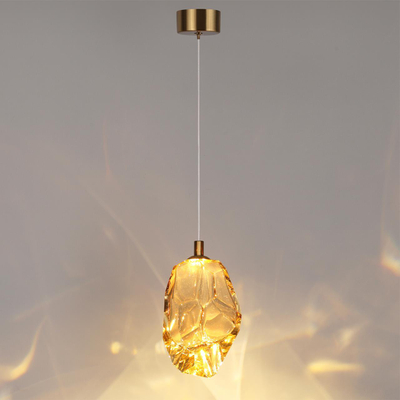 7111/4LA L-VISION ODL25 Подвесной светильник бронзовый/янтарное стекло/металл IP20 LED 4W 300Лм 3000K 200° 220V GEMME