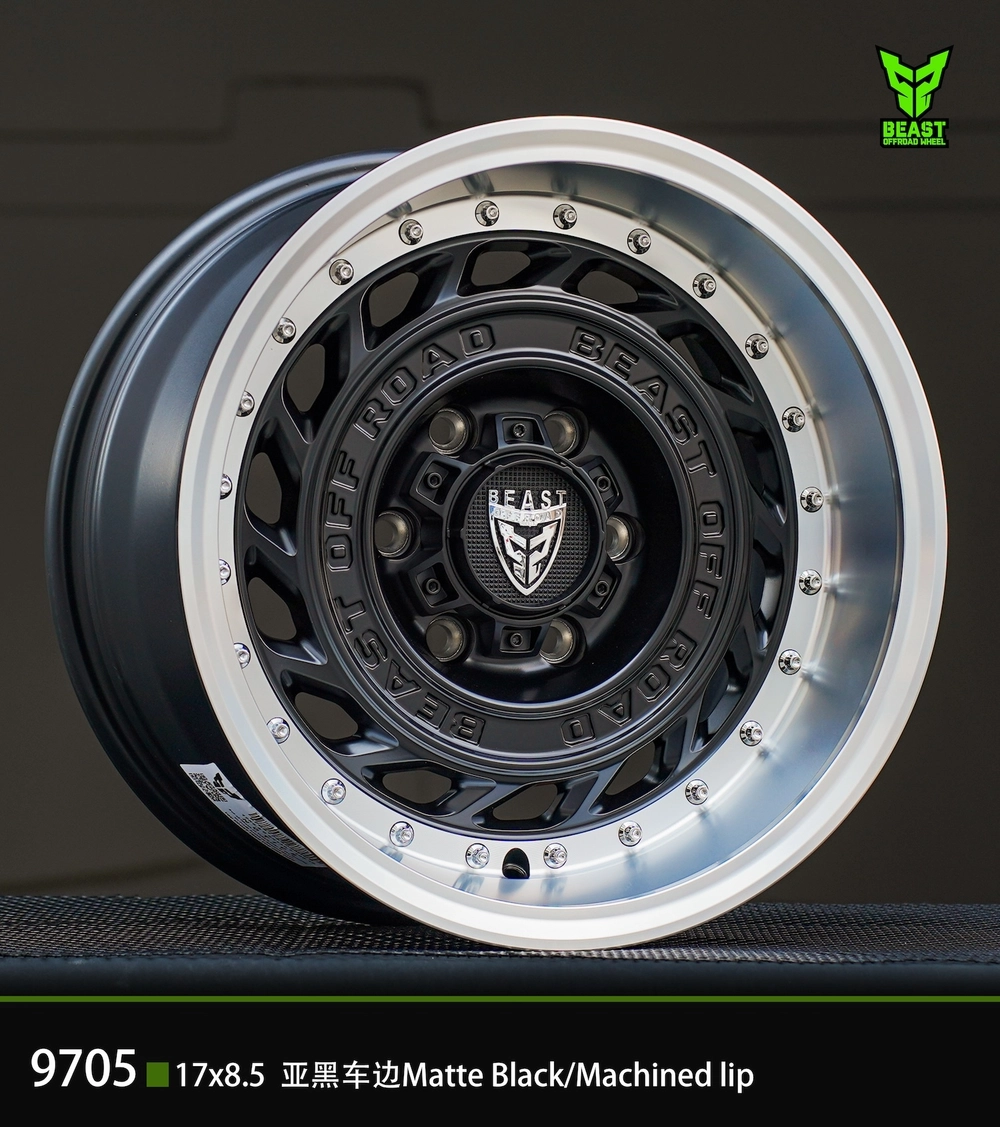 Диск колёсный литой BEAST OFFROAD 9705 R17 8,5 ЕТ0 Matte Black Machine Lip