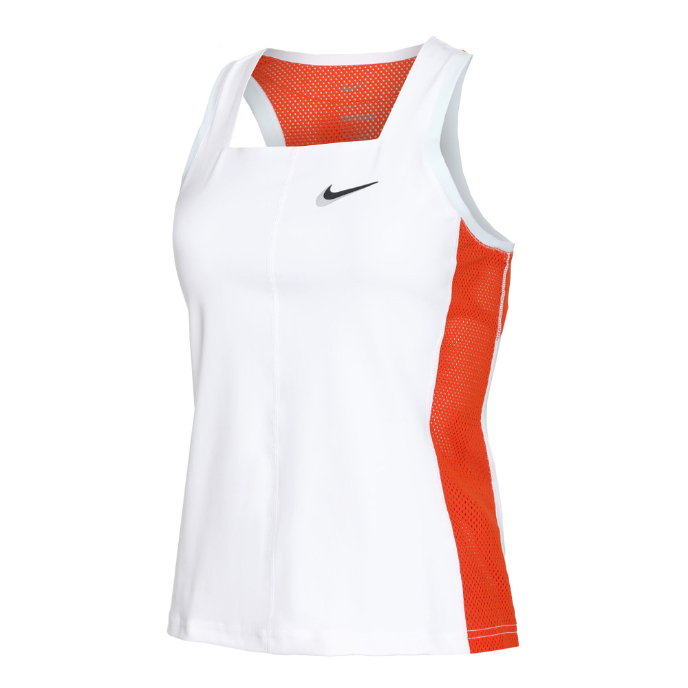 Женская теннисная майка Nike Court Dri-Fit Slam Tank Top Women - White, Orange