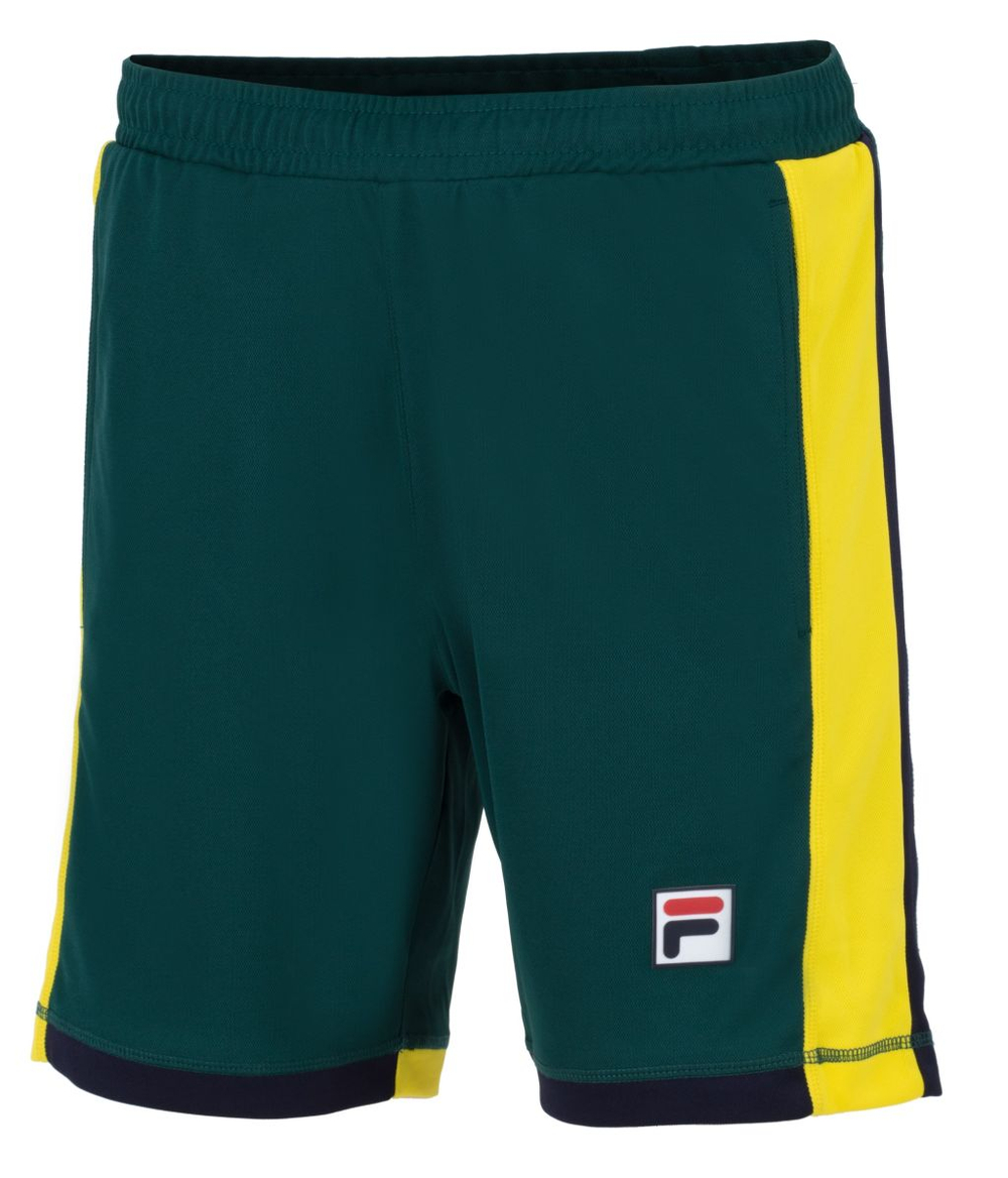 Мужские теннисные шорты Fila Shorts Todd — deep teal/buttercup/fila navy