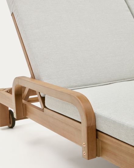 Двойной шезлонг Sonsaura из массива эвкалипта Испания La Forma натуральный/слоновая кость