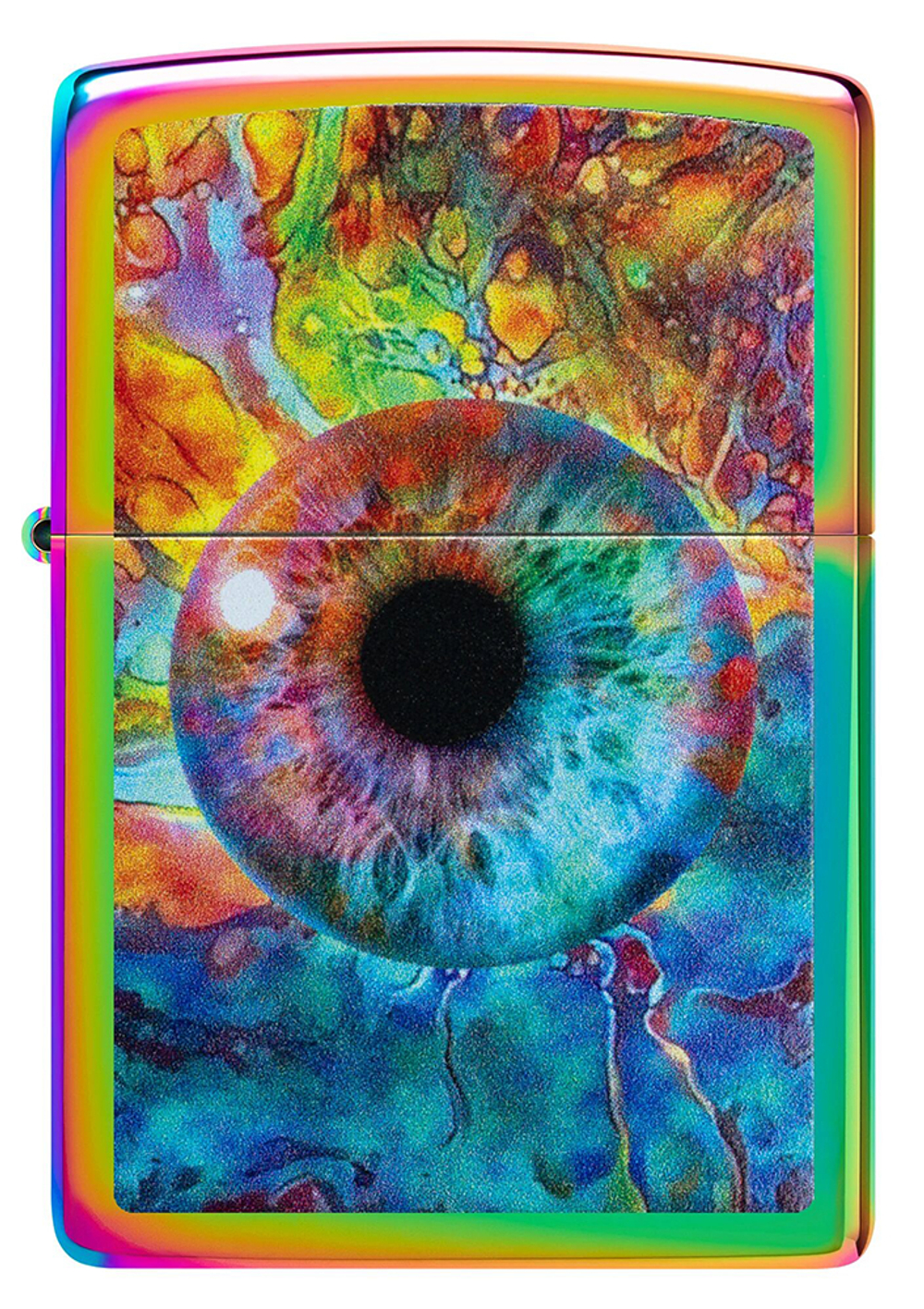 Зажигалка ZIPPO Spacey Eye с покрытием Multi Color, латунь/сталь, разноцветная, глянцевая, 38x13x57
