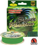 Шнур Power Phantom 4x, 120м, зеленый, 0,33мм, 38,25кг