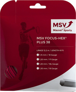 Струны теннисные MSV Focus Hex Plus 38 (12 m) - red