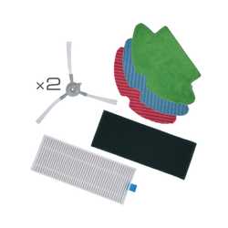 Набор из 2 боковых щёточек, 3 тряпочек и 2 фильтров Tefal Total Care Kit S75 ZR763000