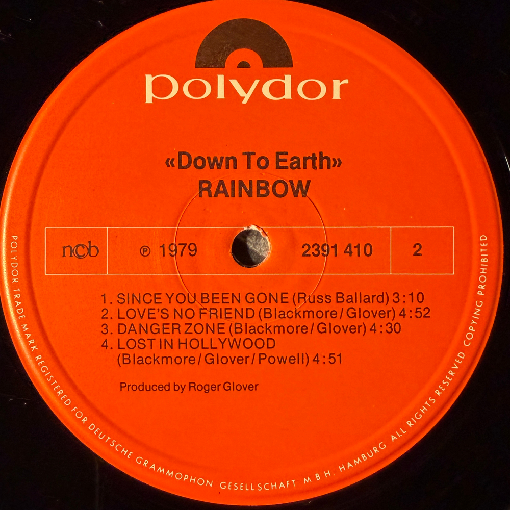 Rainbow - Down To Earth (Скандинавия 1979г.)