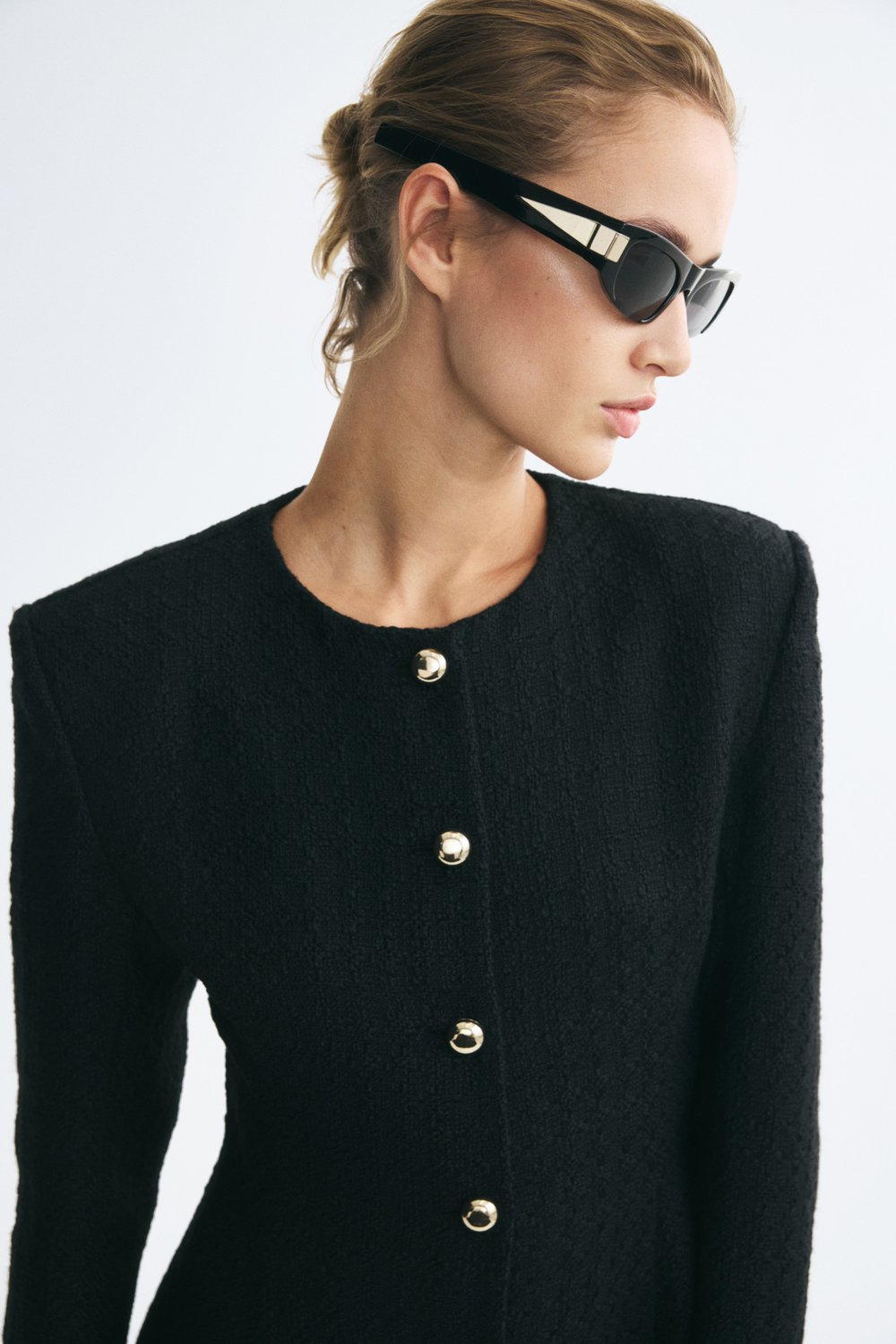 Платье из букле на пуговицах - H&M