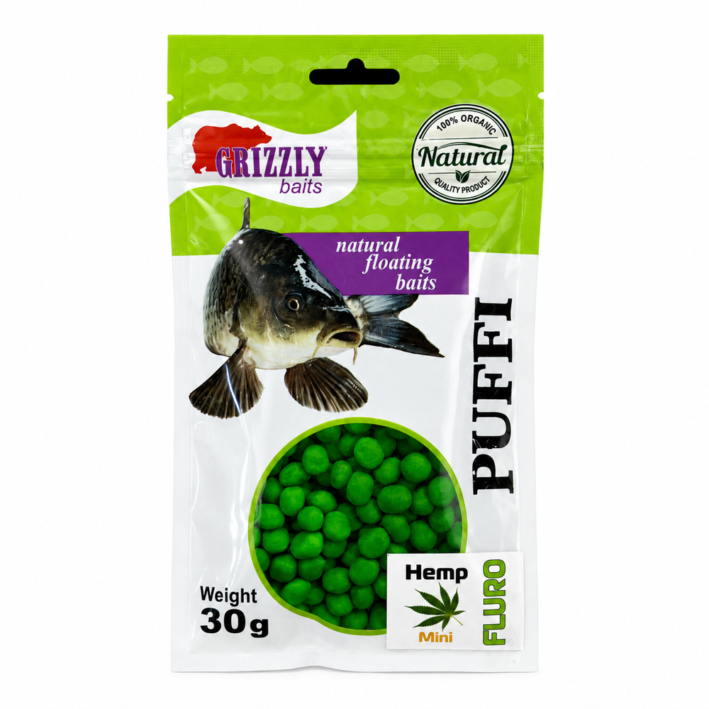 Насадка рыболовная PUFFI FLURO ПРЕМИУМ 30g Hemp (Конопля) #20